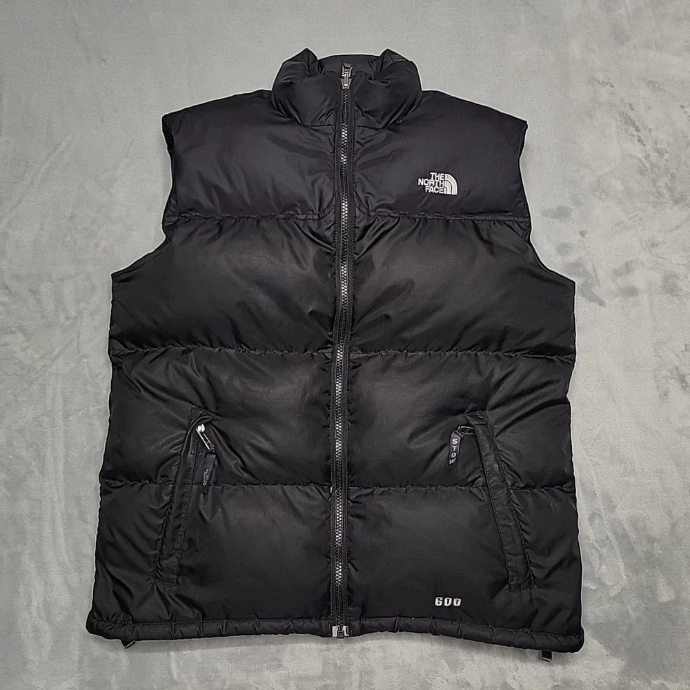 The North Face Puffer Vest Mens S Black 600 Down Nuptse Gorpcore Winter
